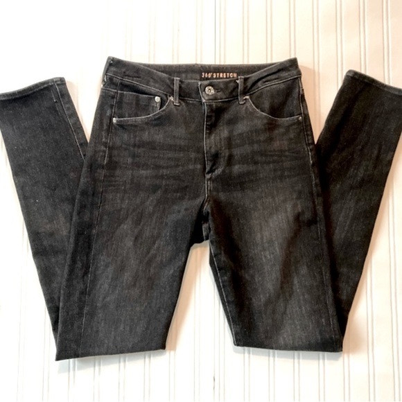 &Denim 360* Stretch Black Wash High Waist Skinny Jeans,‎ size 31 x 32 - Picture 1 of 13